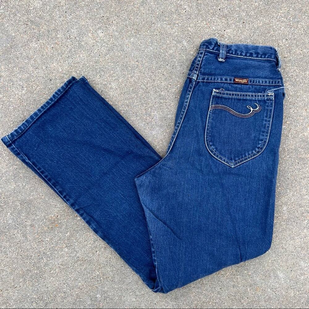 Vintage late 70s early 80s Wrangler high waist straight leg jeans 28" WAIST